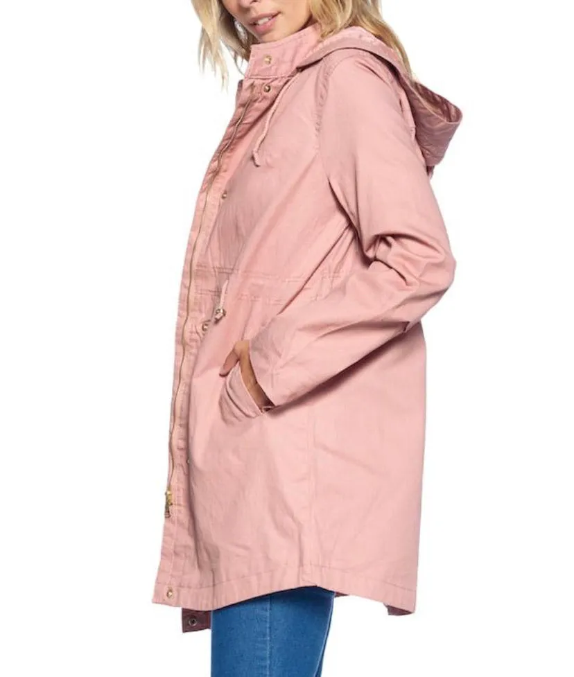 Oversized 100% Cotton Anorak Jackets women