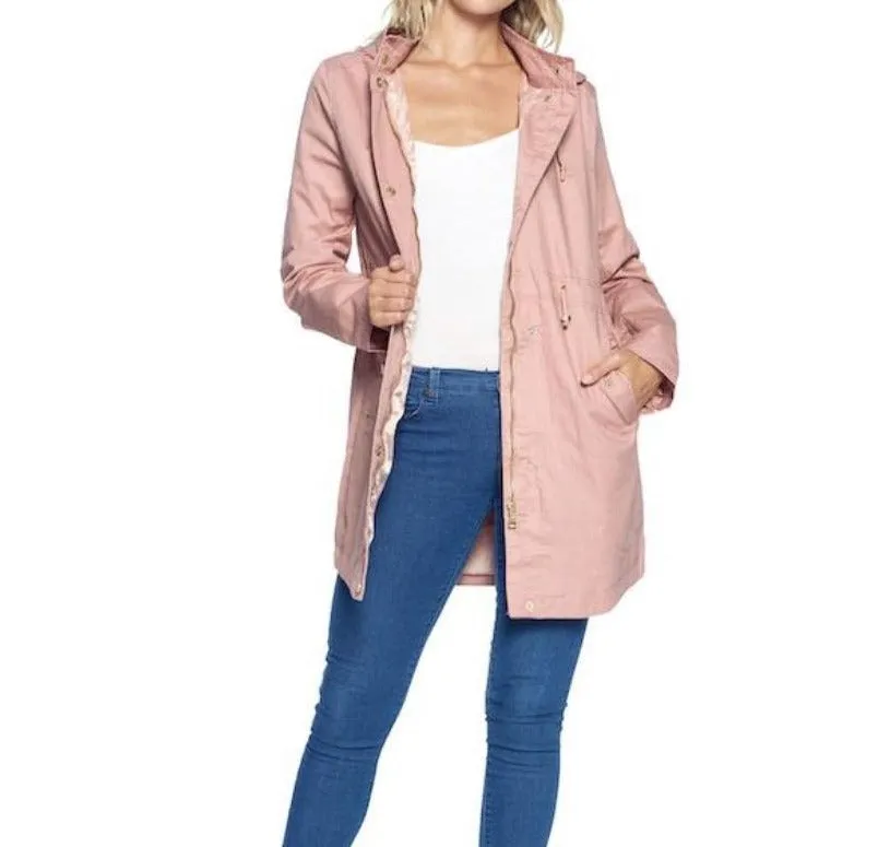 Oversized 100% Cotton Anorak Jackets women