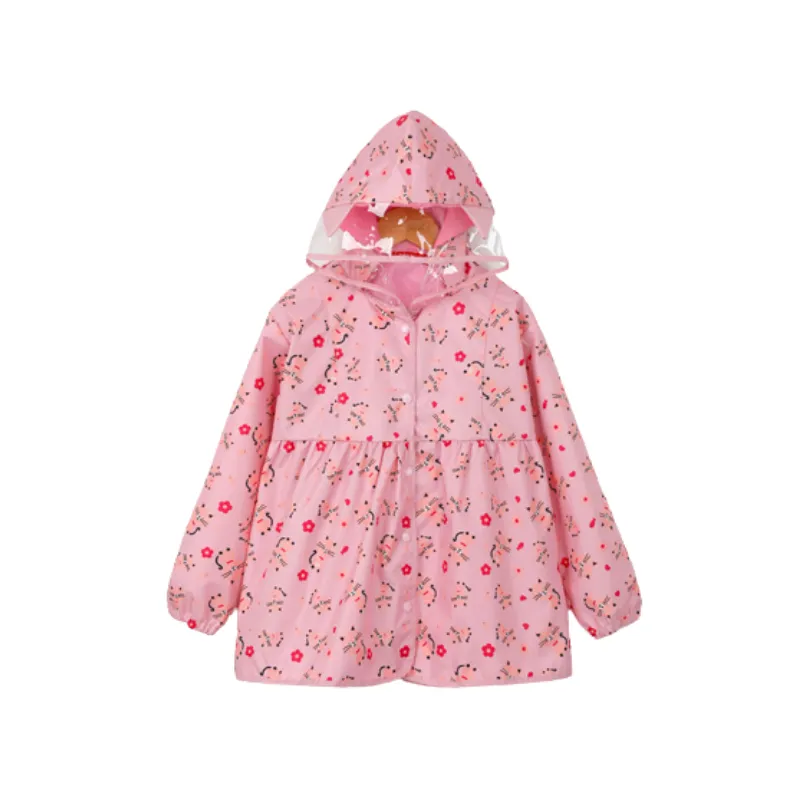 Ozkiz Cute Little Cats Rain Coat 粉紅貓貓雨衣 (100-130)