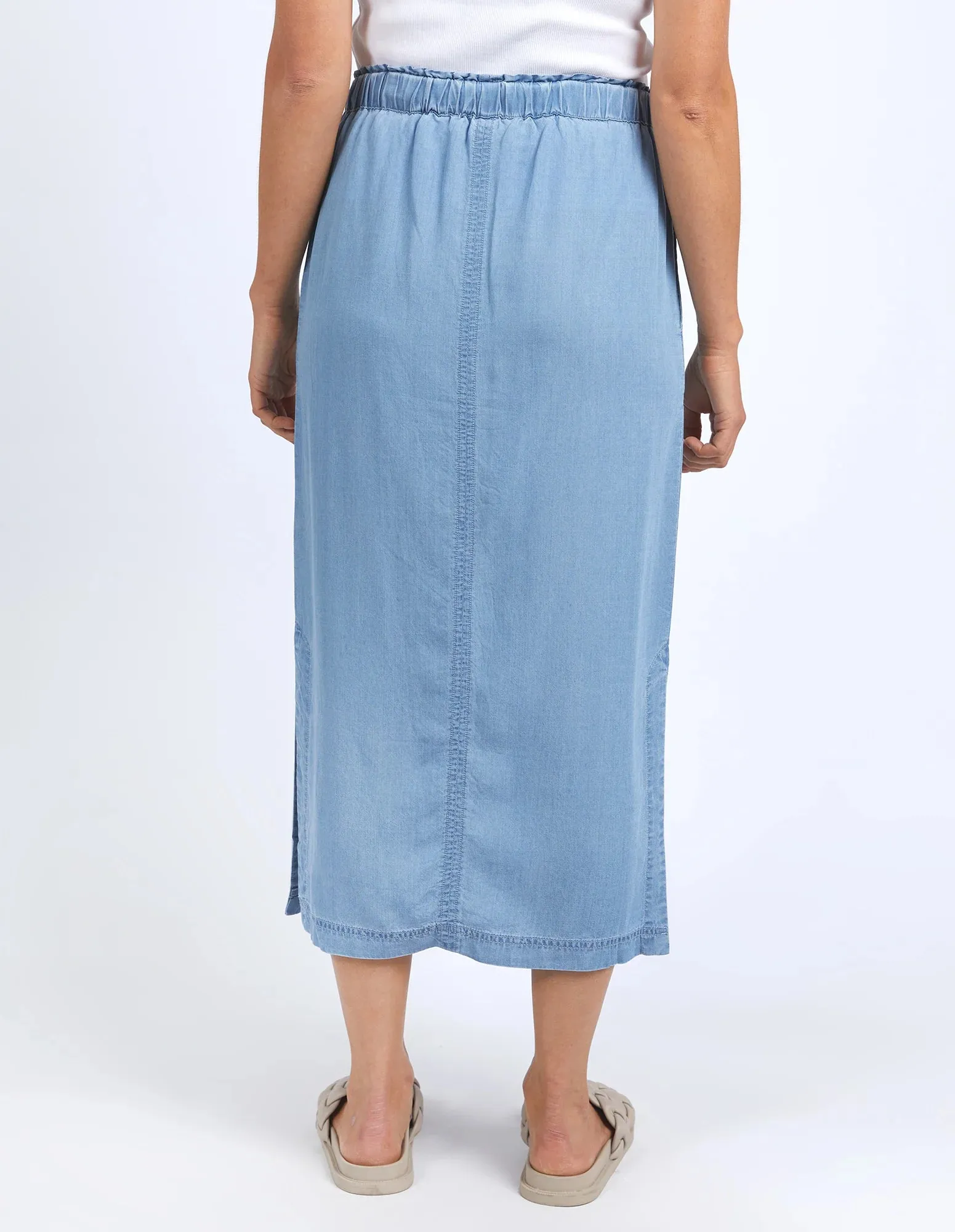 Penny Utility Skirt - Mid Blue Wash