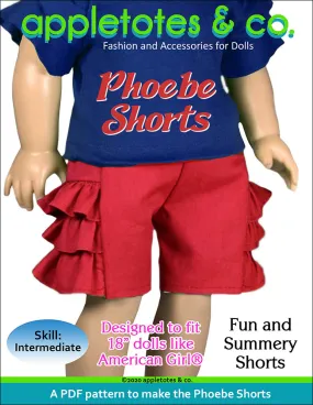 Phoebe Shorts 18 Inch Doll Sewing Pattern