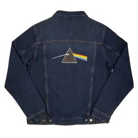 Pink Floyd Unisex Denim Jacket: Dark Side of the Moon Oval (Back Print)