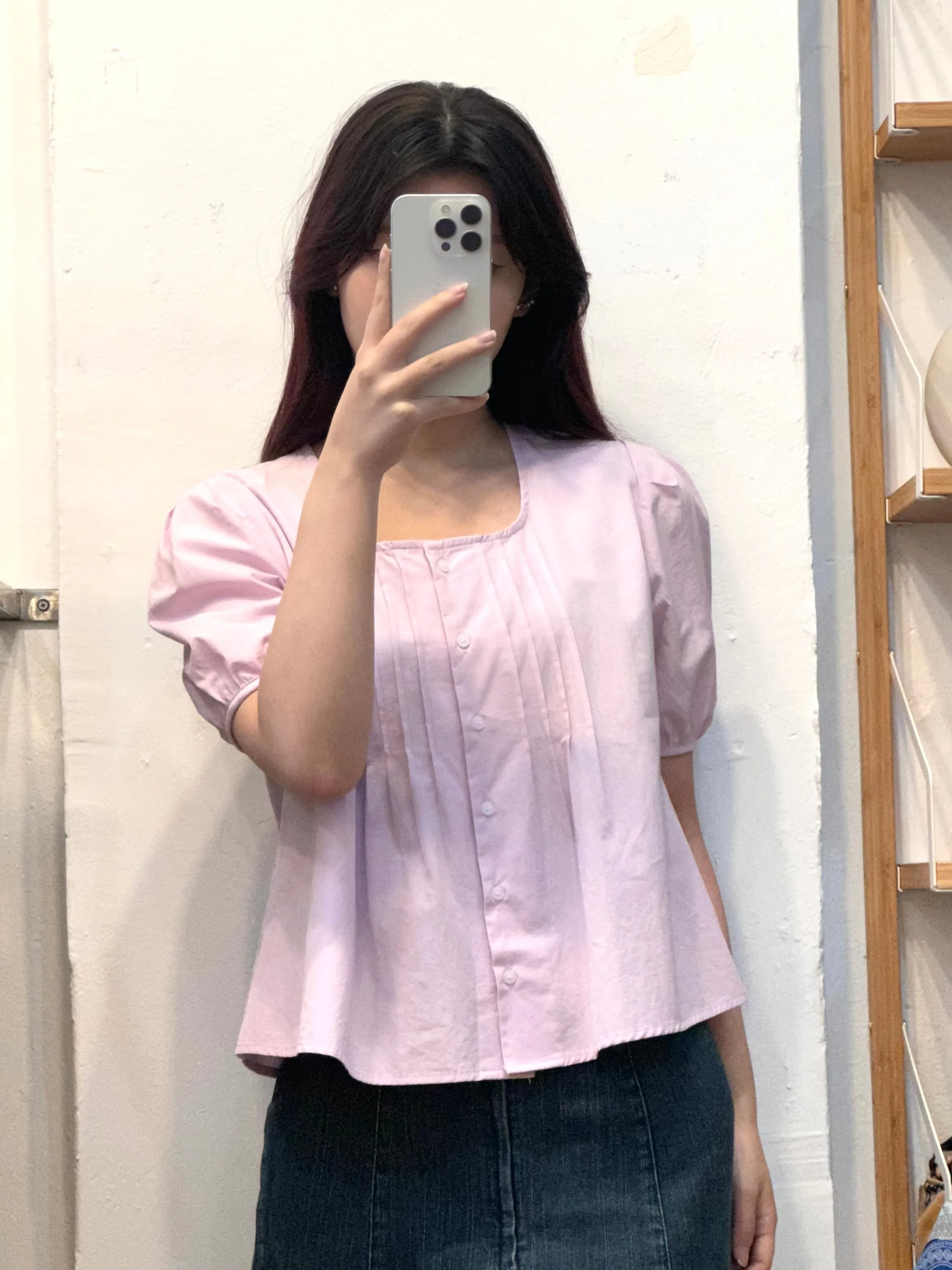 Pink Puff-sleeved Top