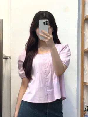 Pink Puff-sleeved Top