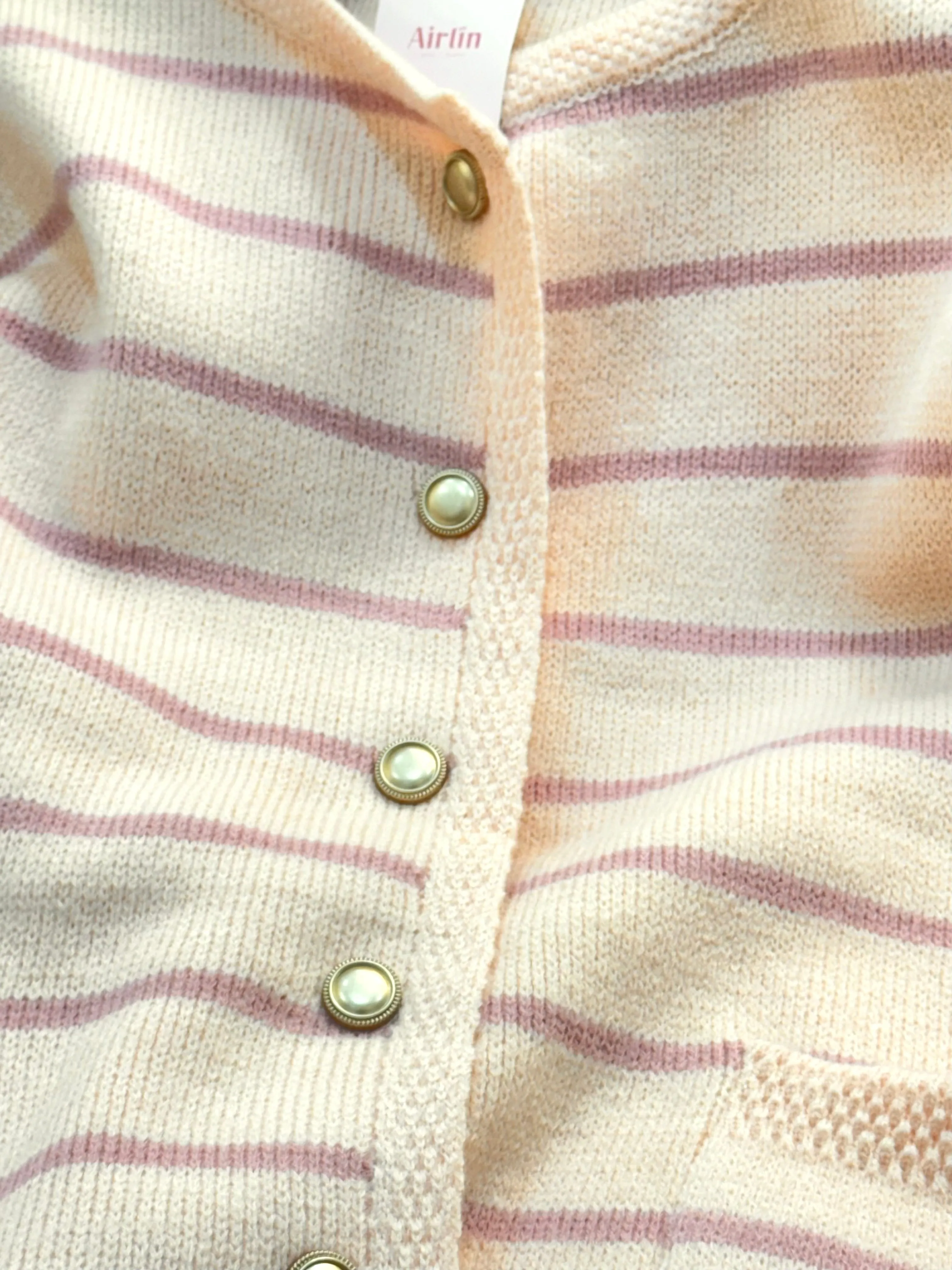 Pink Stripe Cardigan