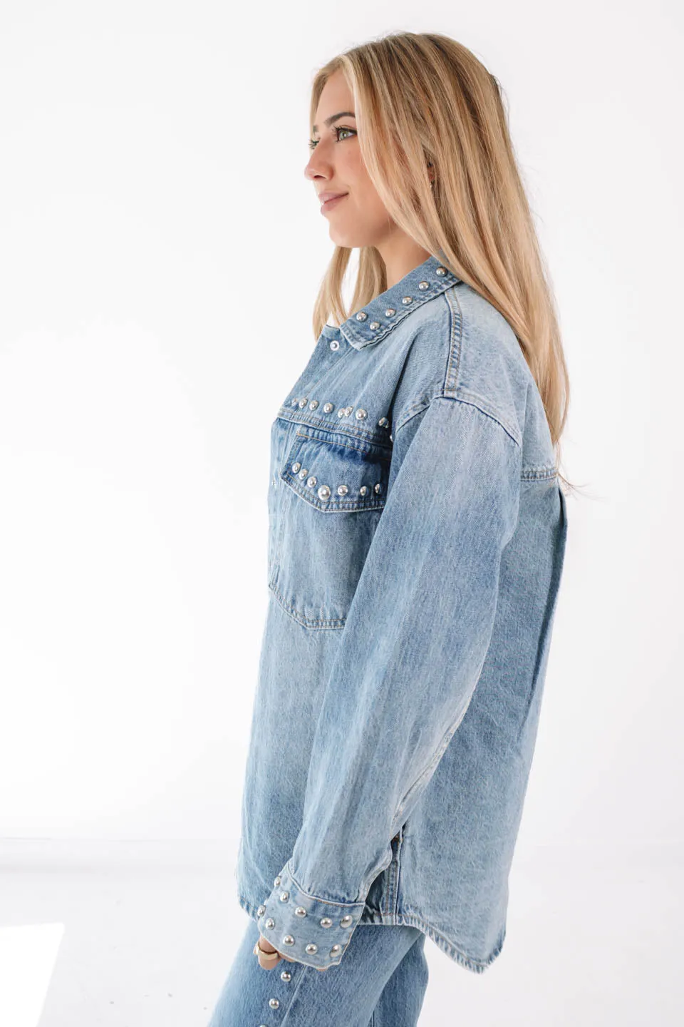 Pistola Mandy Denim Shacket - Satellite