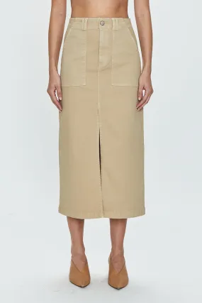 Pistola Pamela High Rise Utility Skirt in Latte