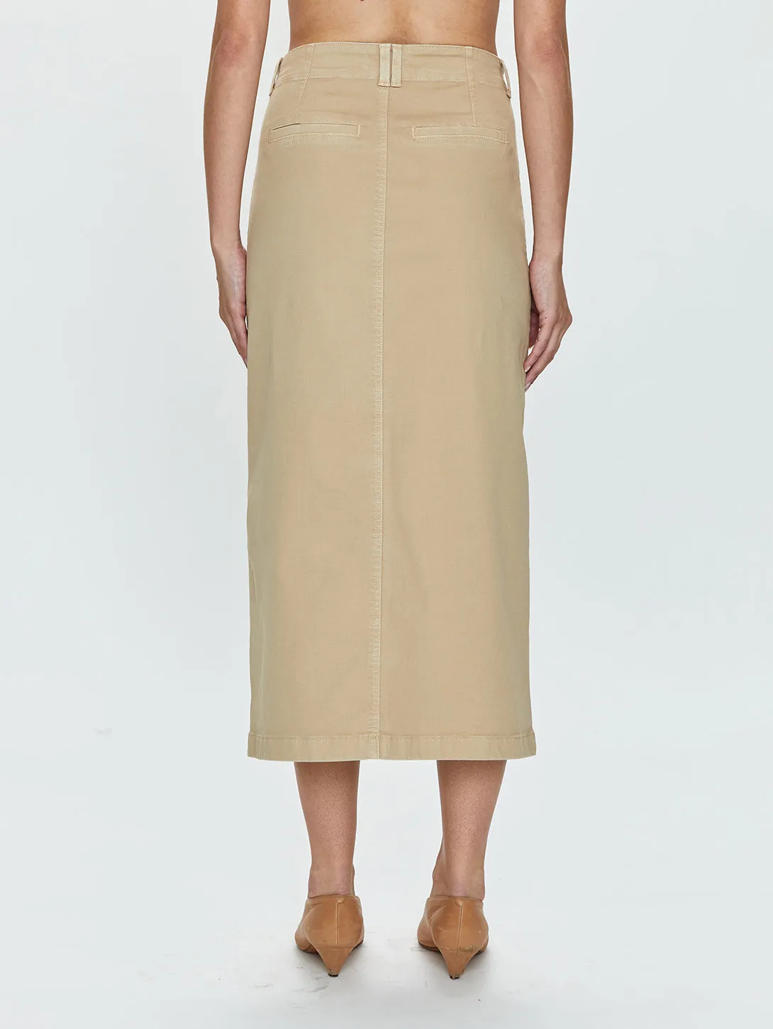 Pistola Pamela High Rise Utility Skirt in Latte