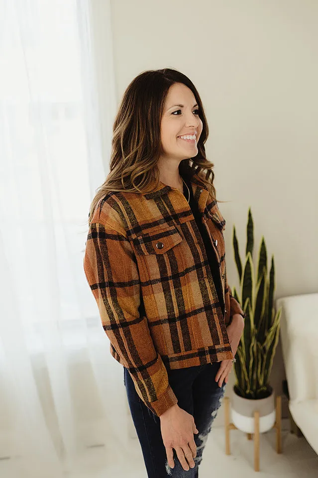 Plaid Banded Shacket