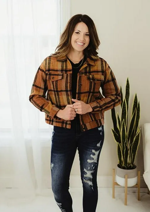 Plaid Banded Shacket