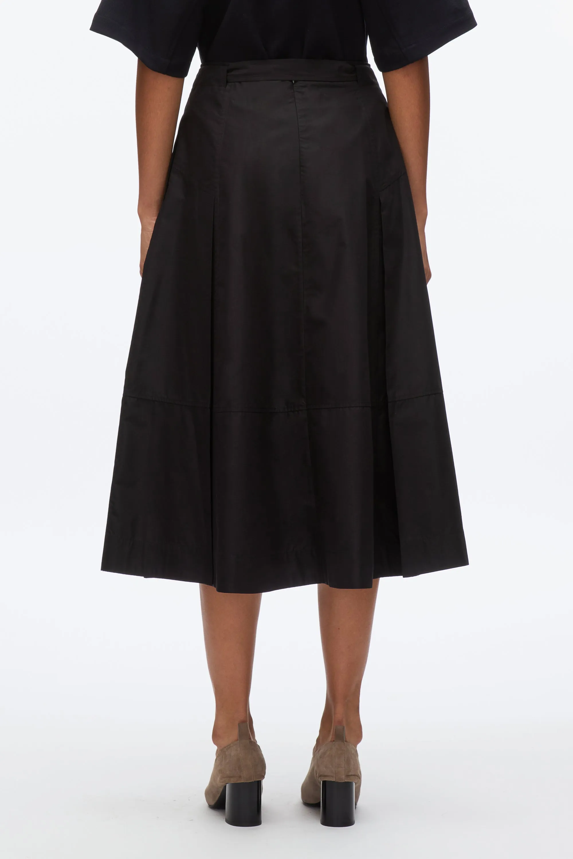 Pleated Utility Skirt