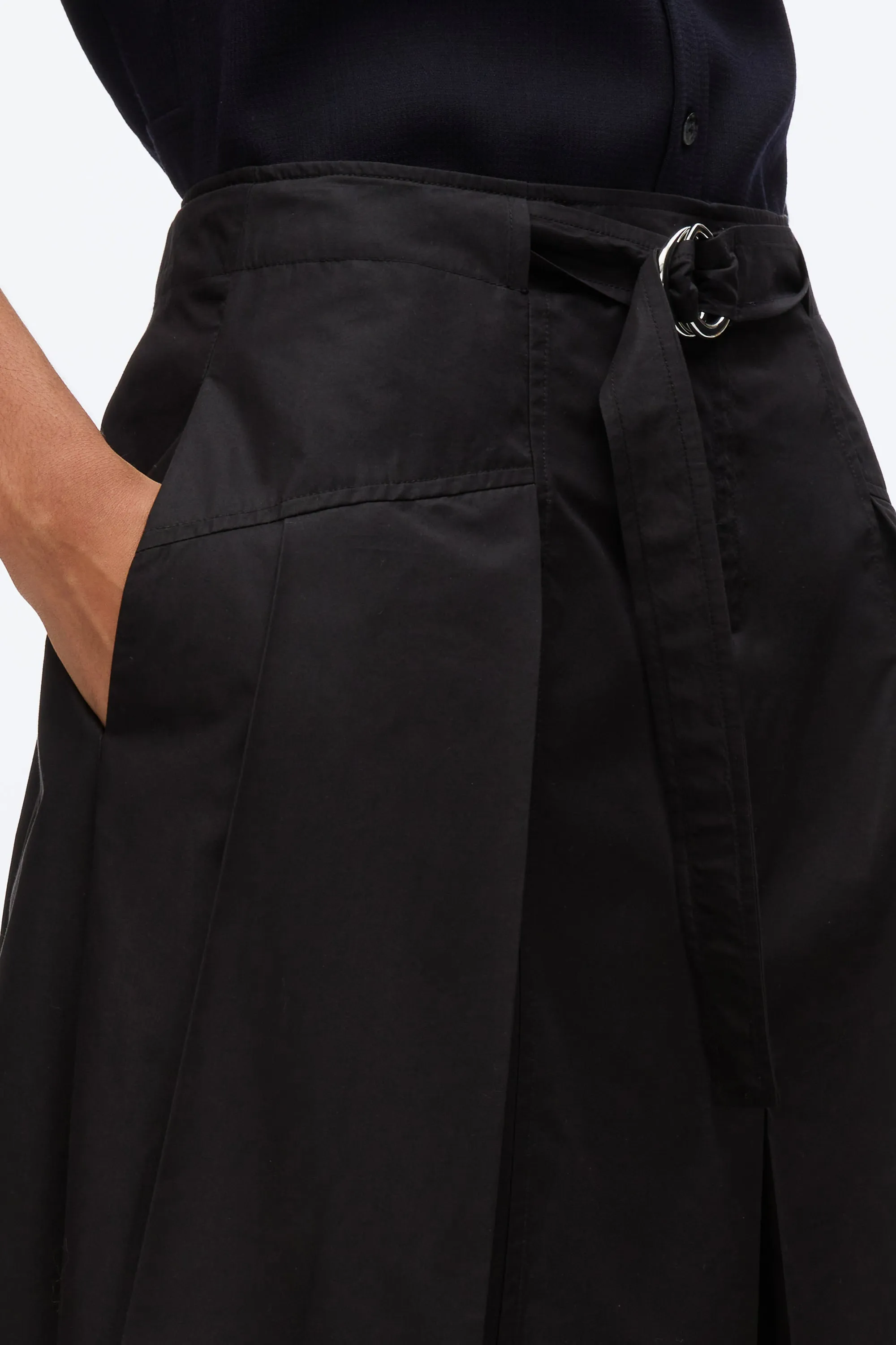 Pleated Utility Skirt