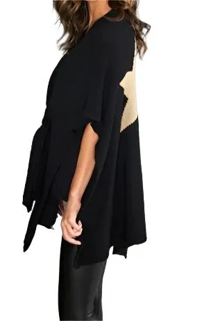 Poncho Style Cape with Gold Star