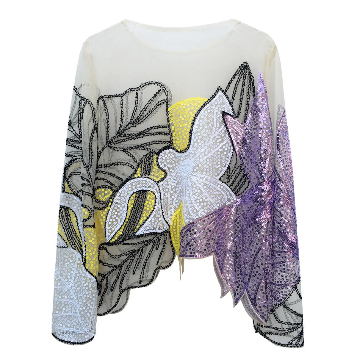 Pre Order:  Beaded Sequin Lace T-Shirt