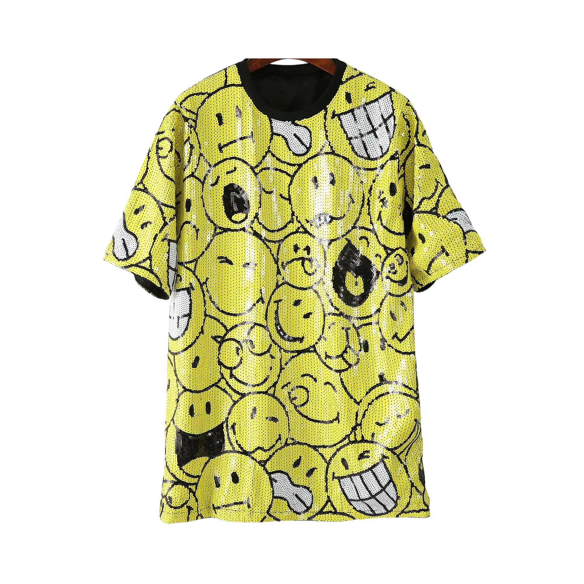 Pre Order:  Emoticons Short Sleeves Sequined T-Shirt