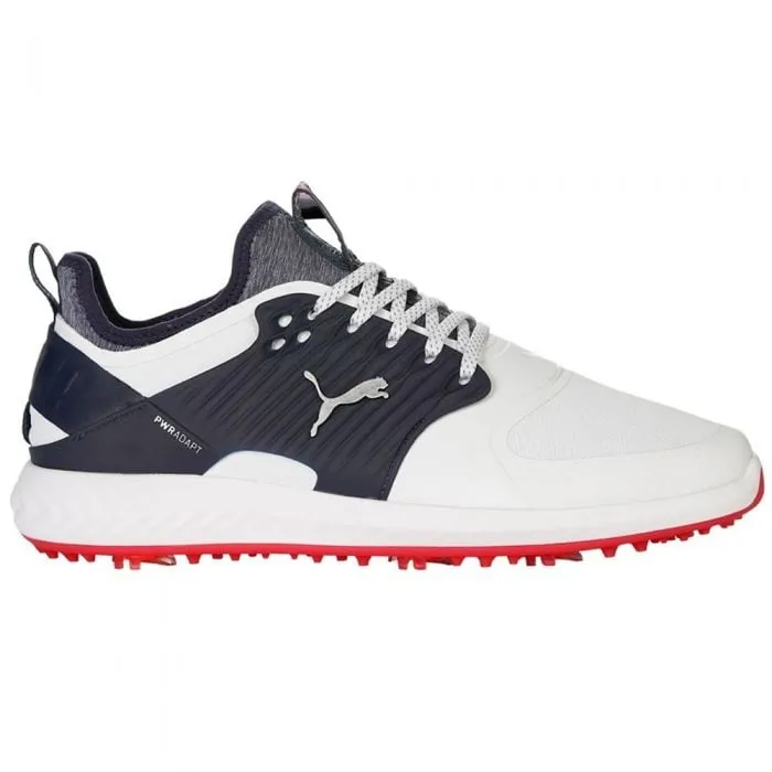 Puma Ignite PWRADAPT Caged Spiked Shoes - Puma White/Silver/Peacoat