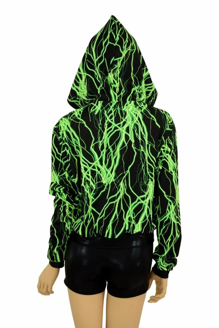 "Kimberly" Jacket in Neon Lightning Print