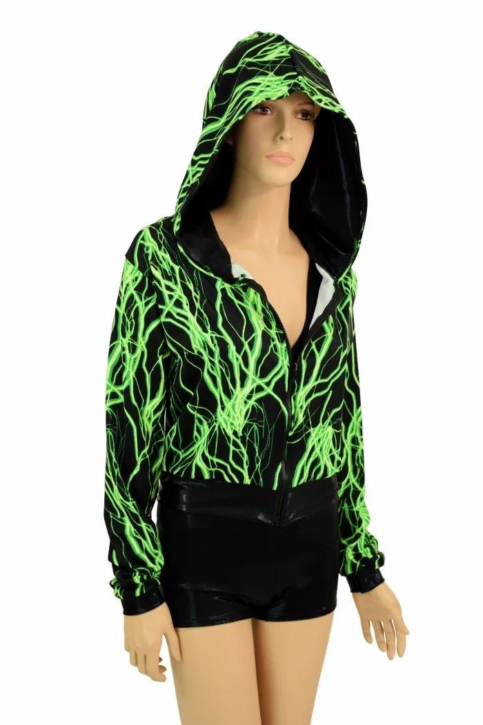 "Kimberly" Jacket in Neon Lightning Print