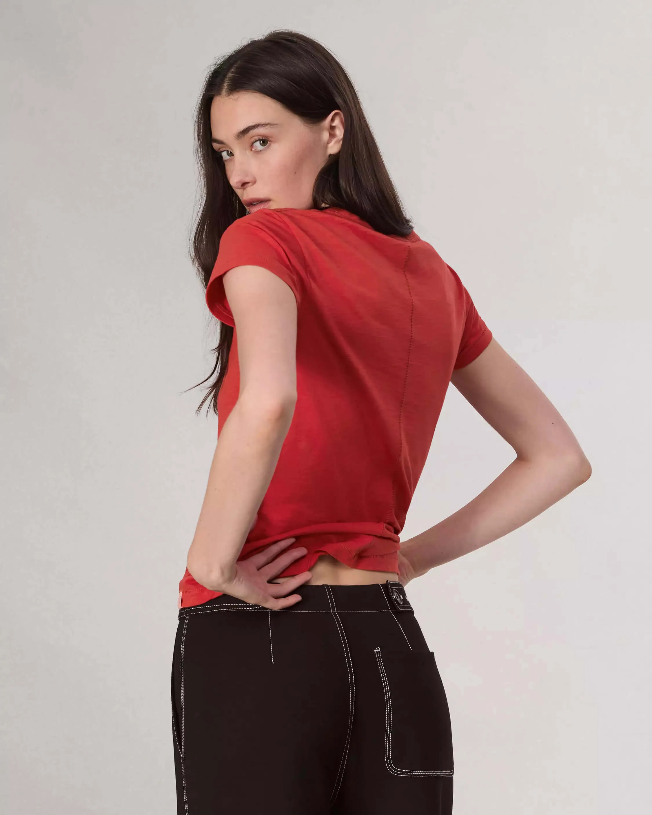 Rag & Bone - Slub tee in Red