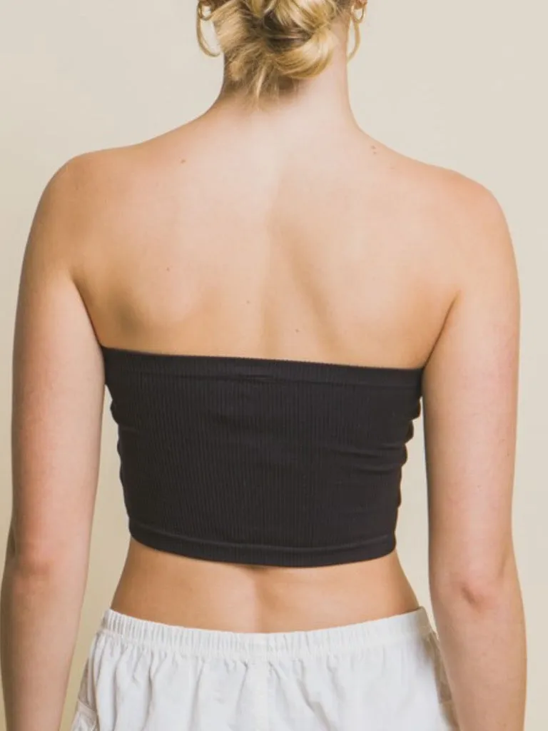 Sam Basic Bandeau Top - Black