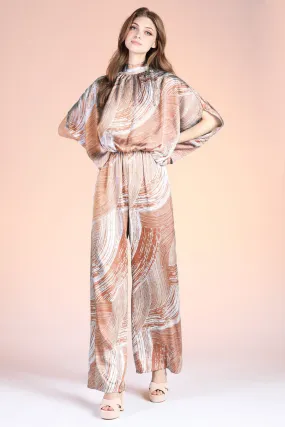 Satin Caftan Jumpsuit