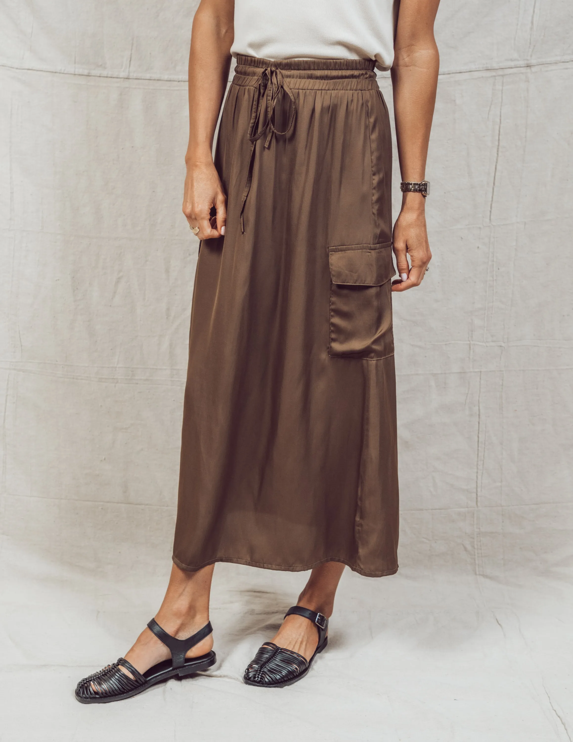 Shalia Cargo Midi Skirt