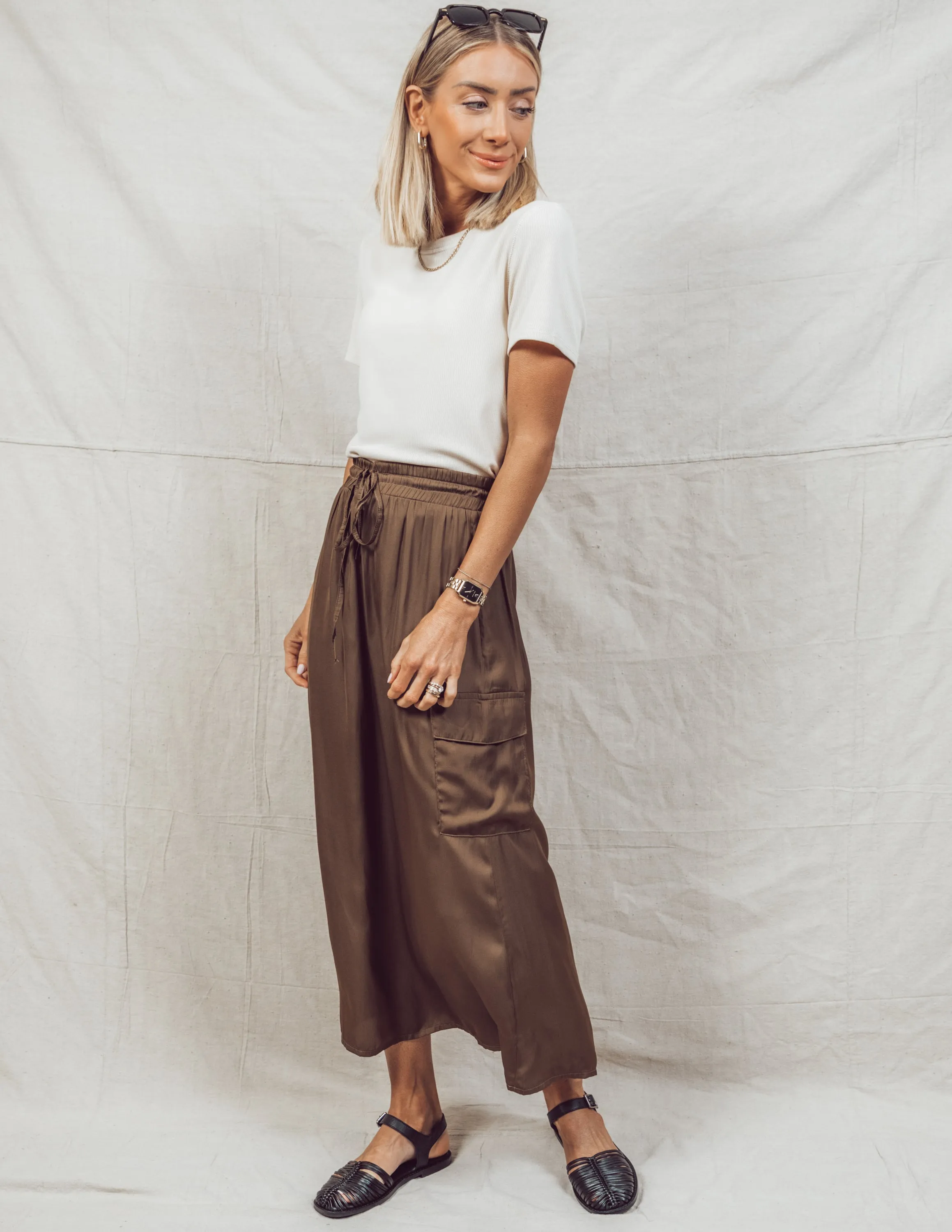 Shalia Cargo Midi Skirt