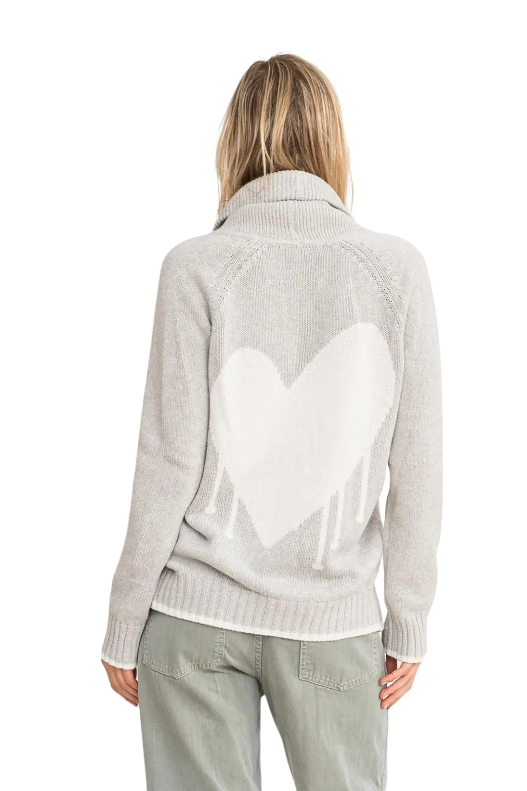 Shawl Collar Cardigan Drippy Heart