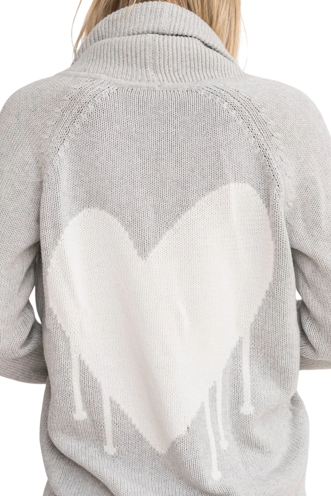 Shawl Collar Cardigan Drippy Heart