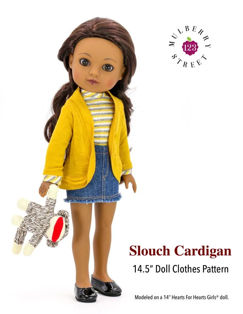 Slouch Cardigan 14" - 15" Doll Clothes Pattern