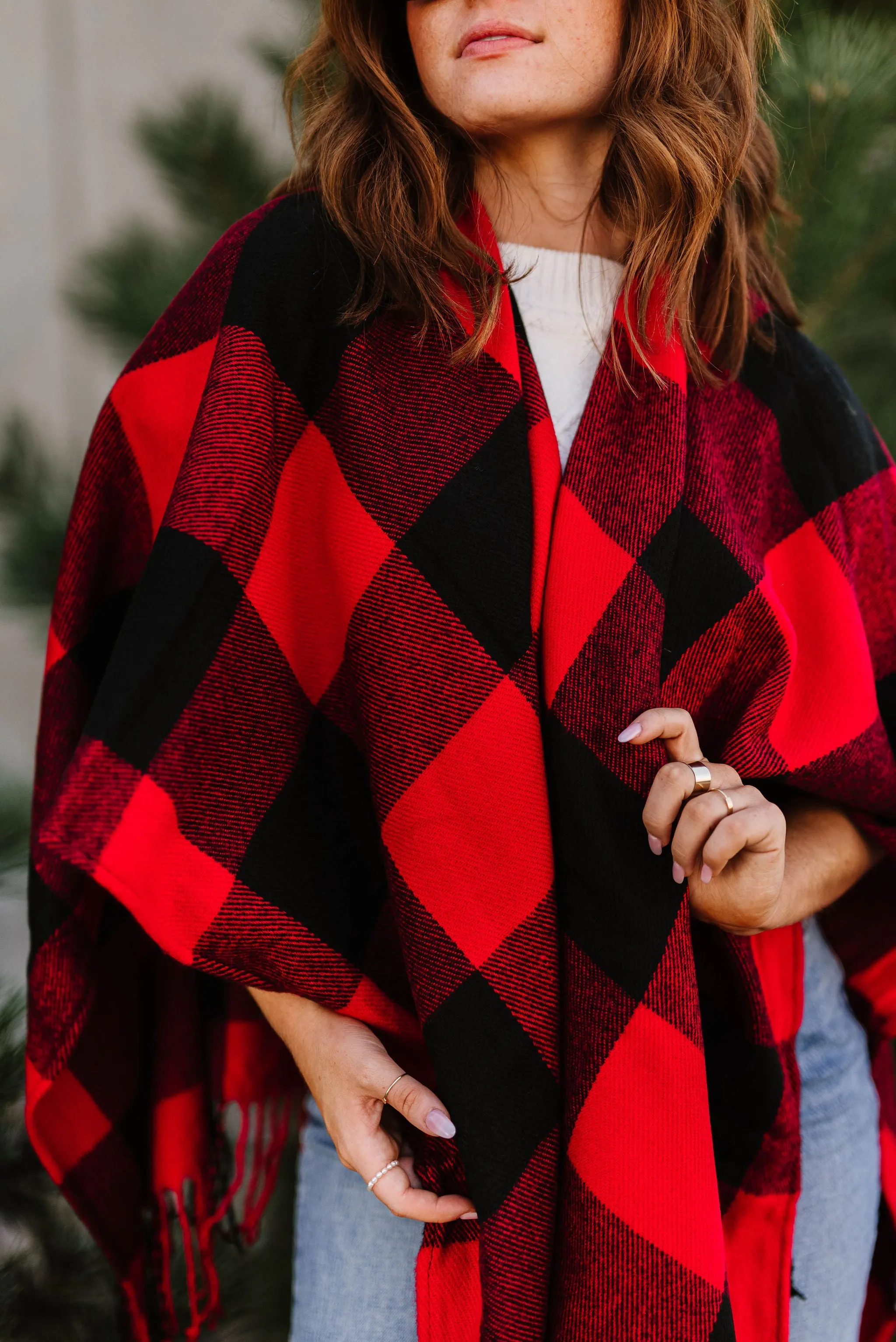 Sorrell Buffalo Plaid Poncho - Final Sale