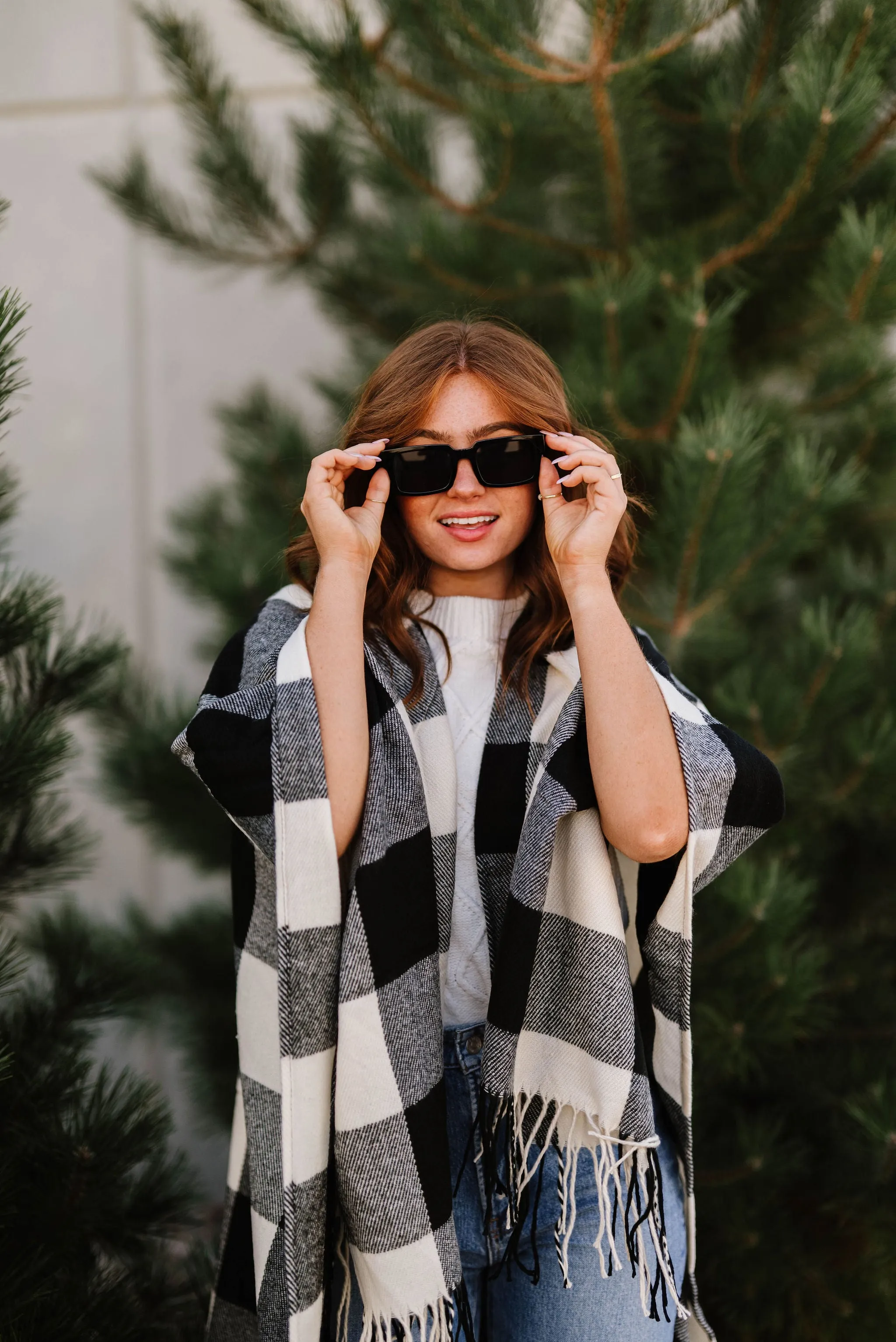 Sorrell Buffalo Plaid Poncho - Final Sale