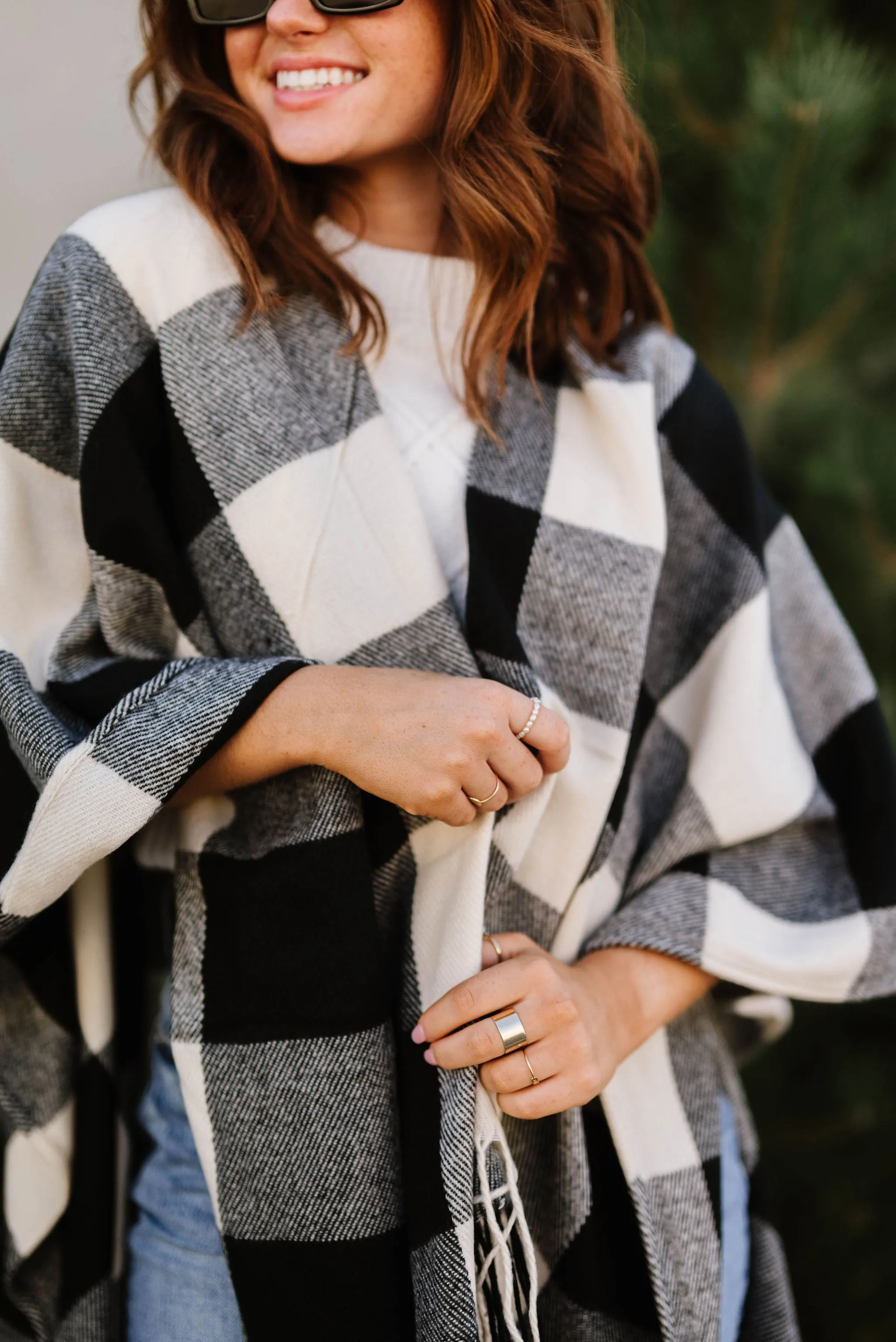 Sorrell Buffalo Plaid Poncho - Final Sale