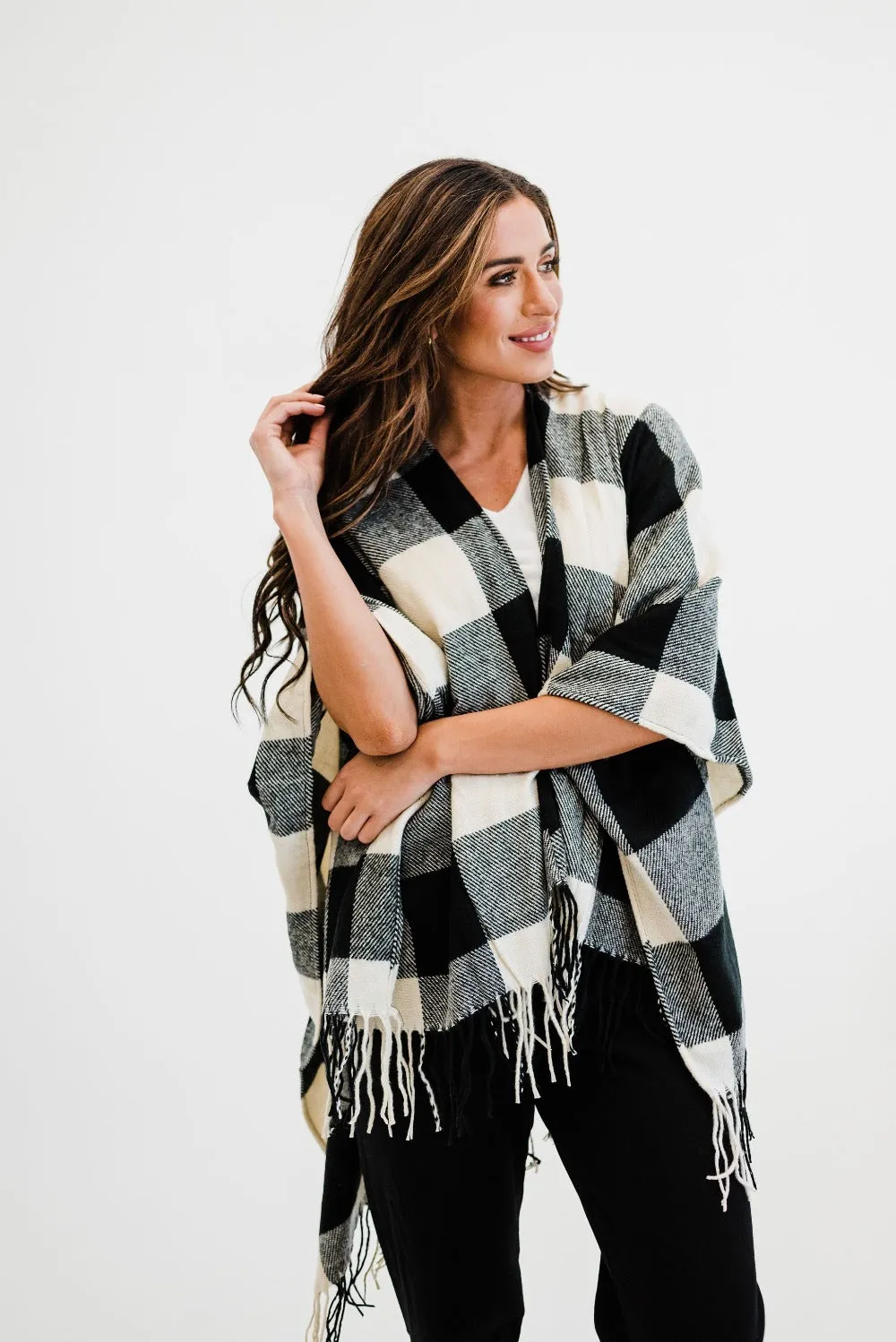 Sorrell Buffalo Plaid Poncho - Final Sale