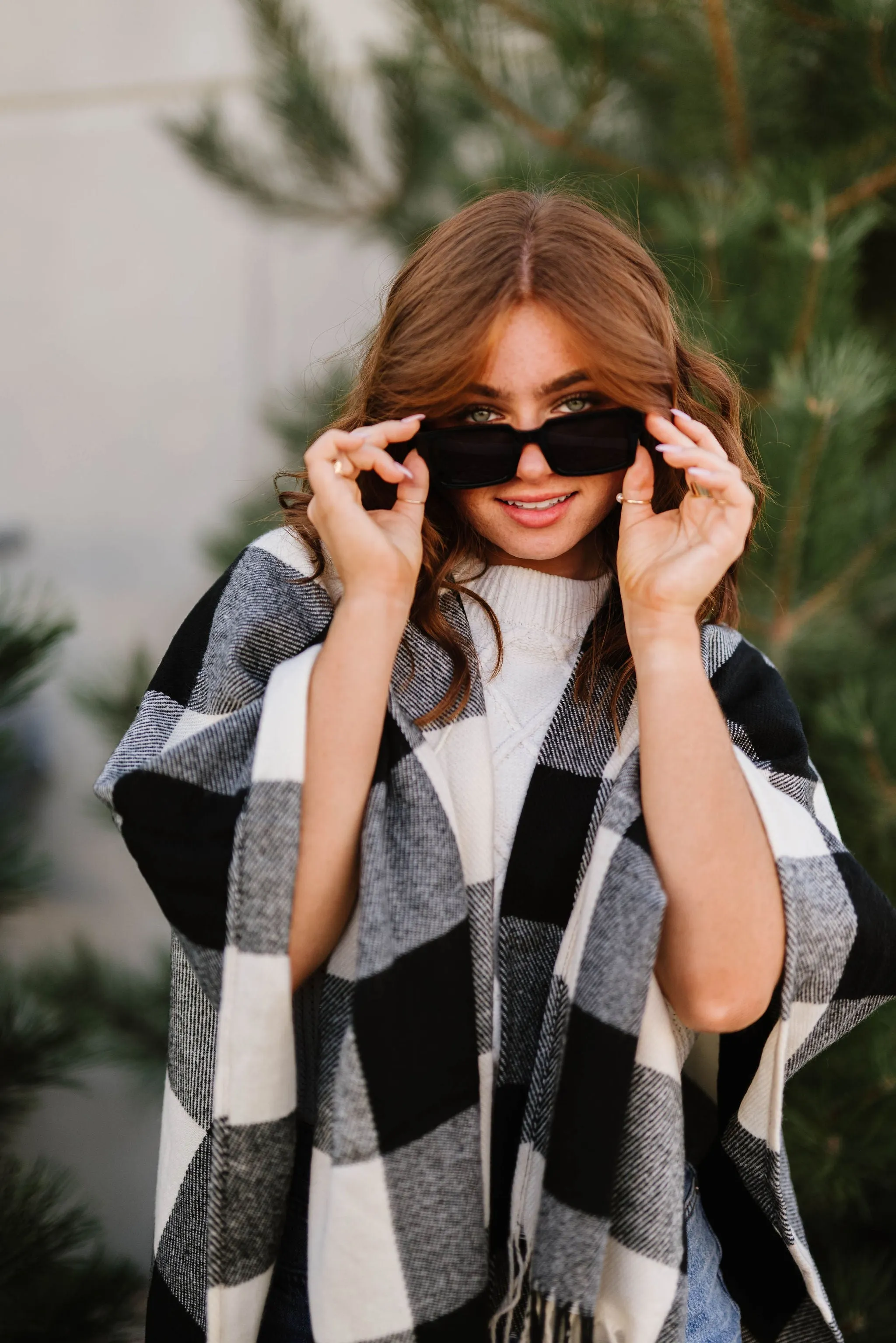 Sorrell Buffalo Plaid Poncho - Final Sale