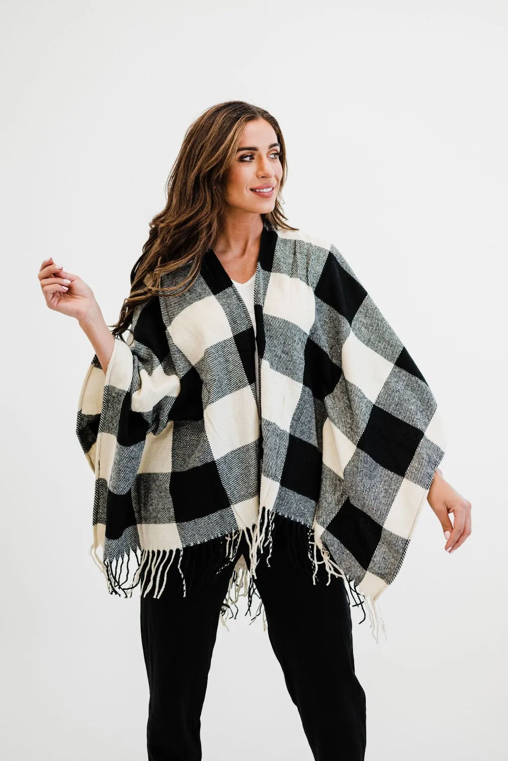 Sorrell Buffalo Plaid Poncho - Final Sale