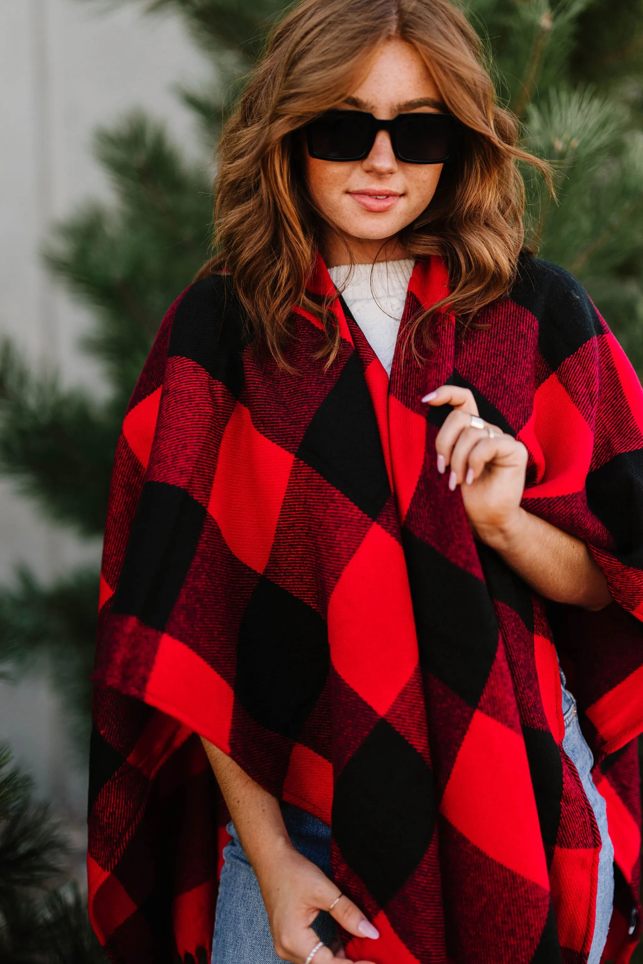 Sorrell Buffalo Plaid Poncho - Final Sale