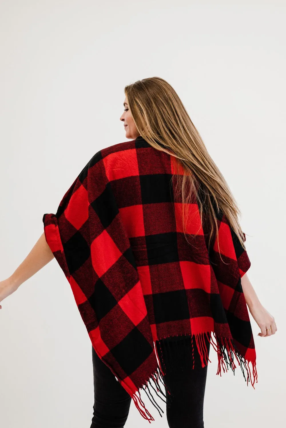 Sorrell Buffalo Plaid Poncho - Final Sale