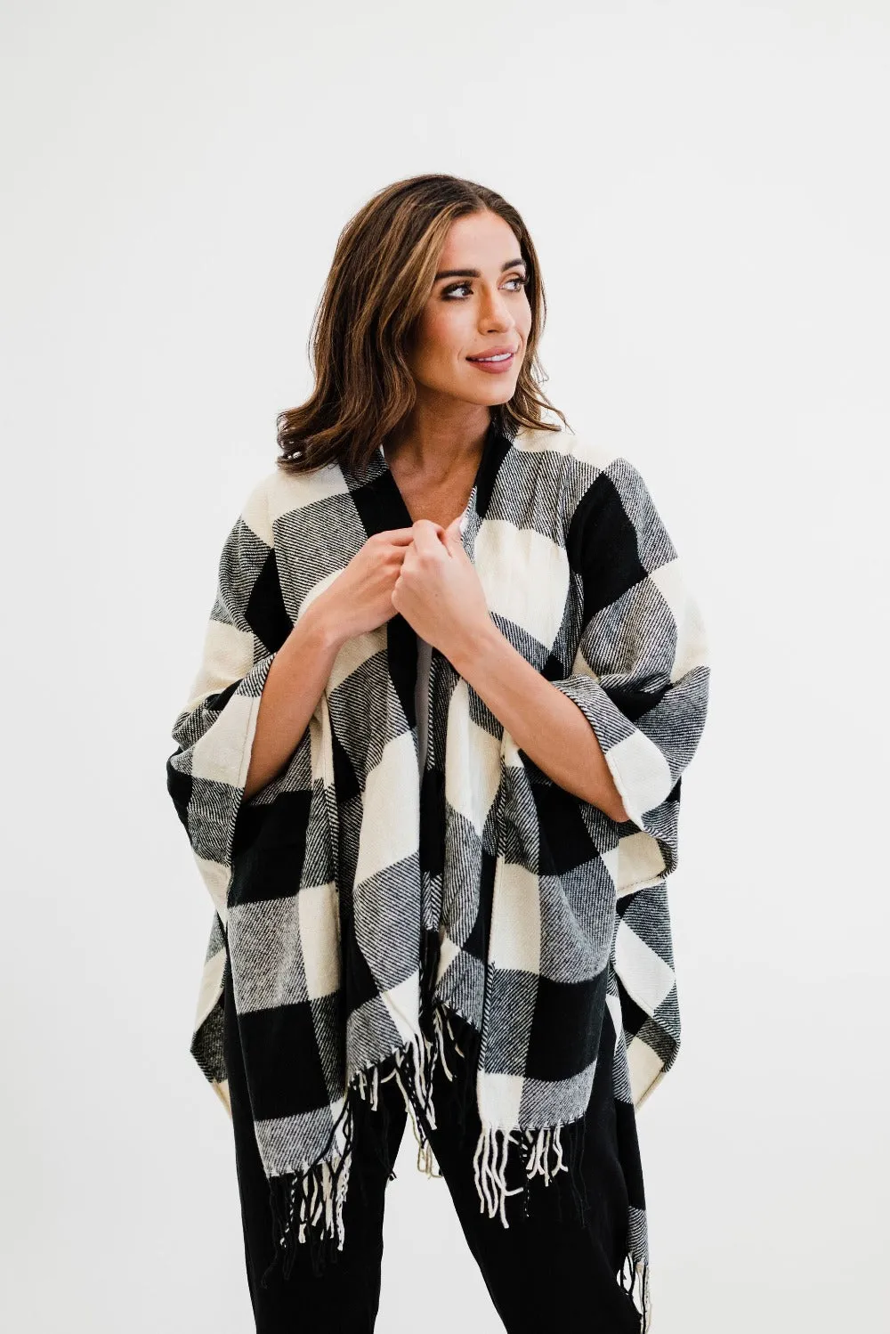 Sorrell Buffalo Plaid Poncho - Final Sale