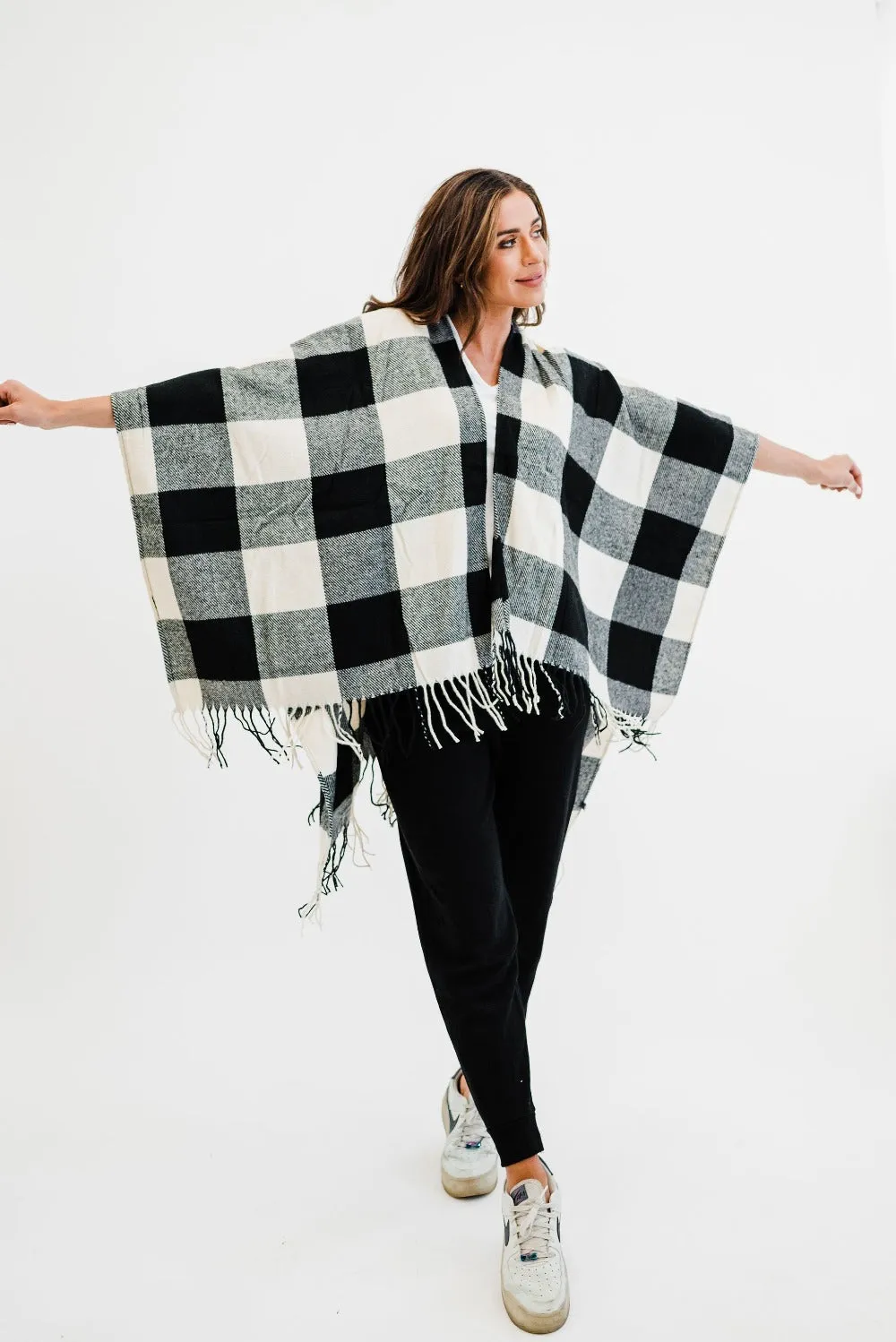 Sorrell Buffalo Plaid Poncho - Final Sale