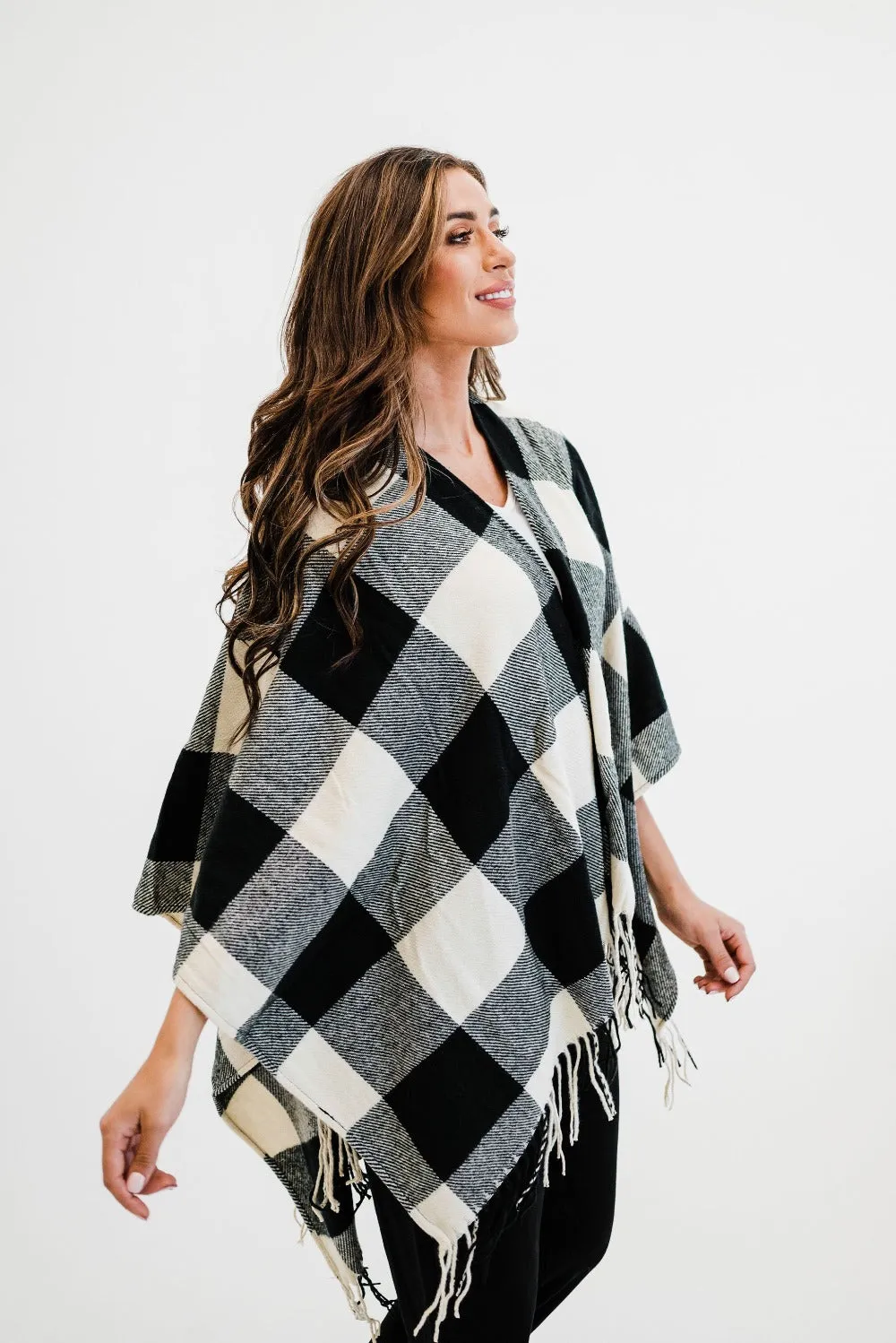 Sorrell Buffalo Plaid Poncho - Final Sale