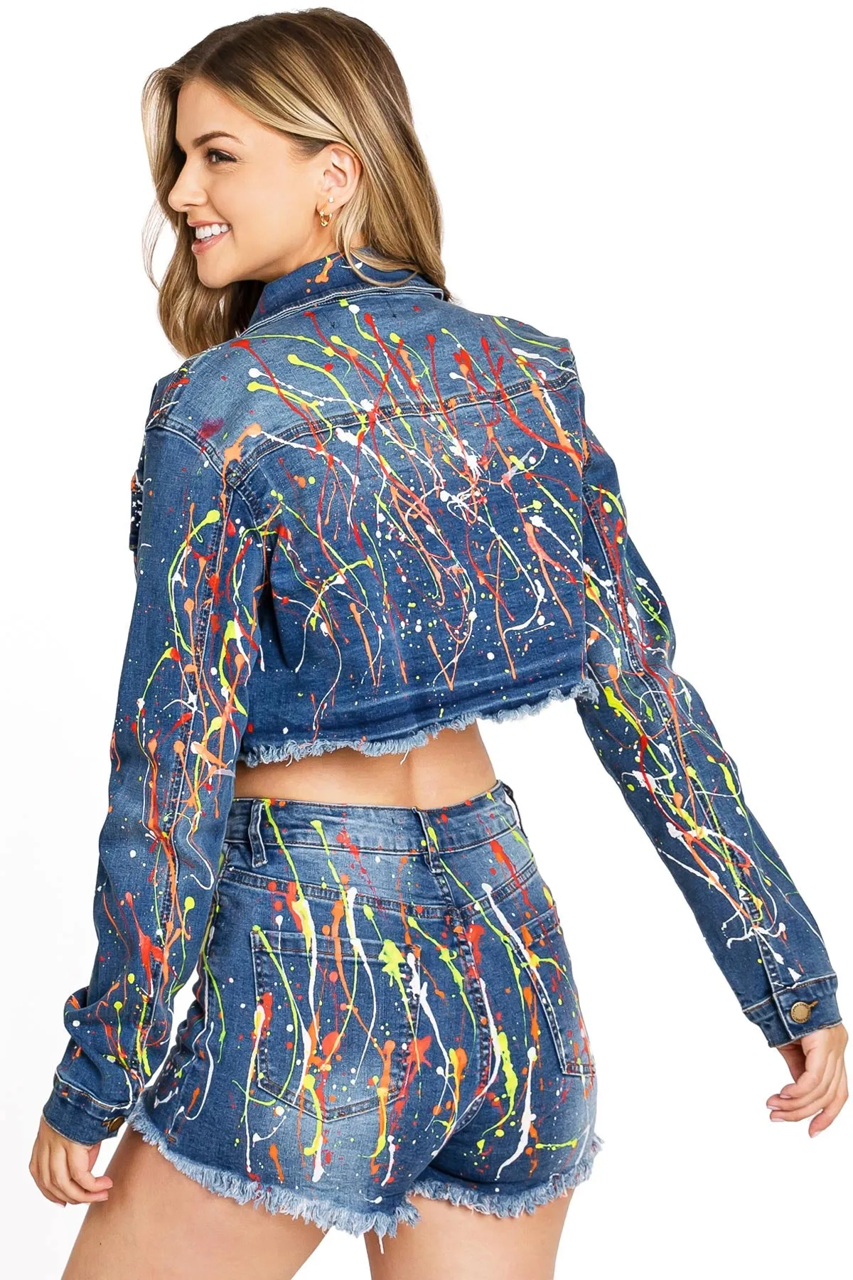 Splatter Drip Denim Jacket