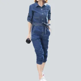 Stylish women's jean jumpsuit