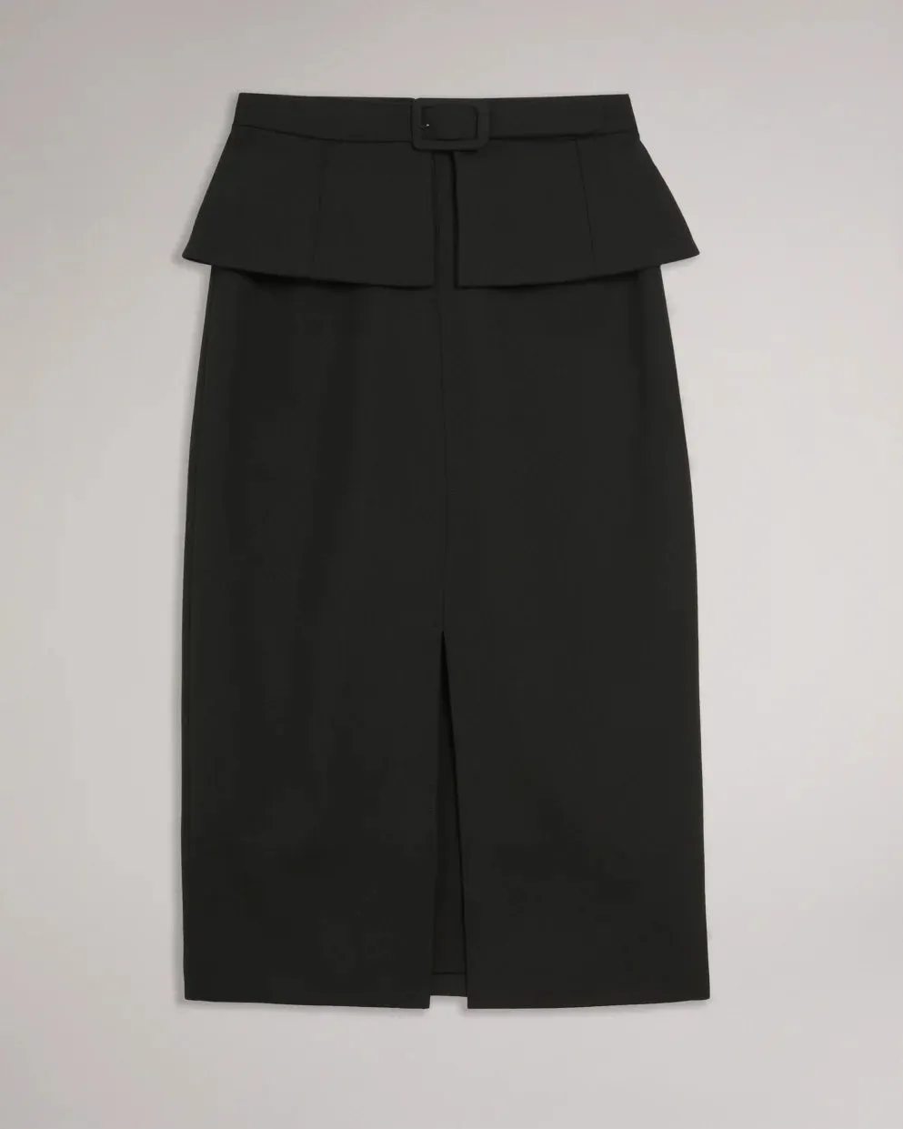 Ted Baker Floreei Slimline Midi Skirt With Peplum | Black