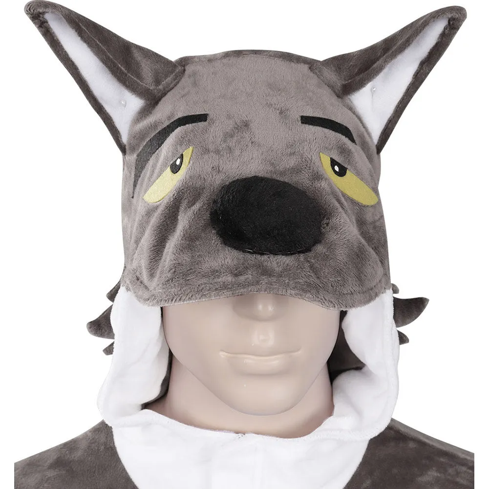 The Bad Guys Wolf Cosplay Costume Sleepwear Jumpsuit Pajamas  Halloween Carnival Suit