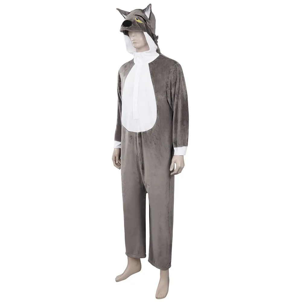 The Bad Guys Wolf Cosplay Costume Sleepwear Jumpsuit Pajamas  Halloween Carnival Suit