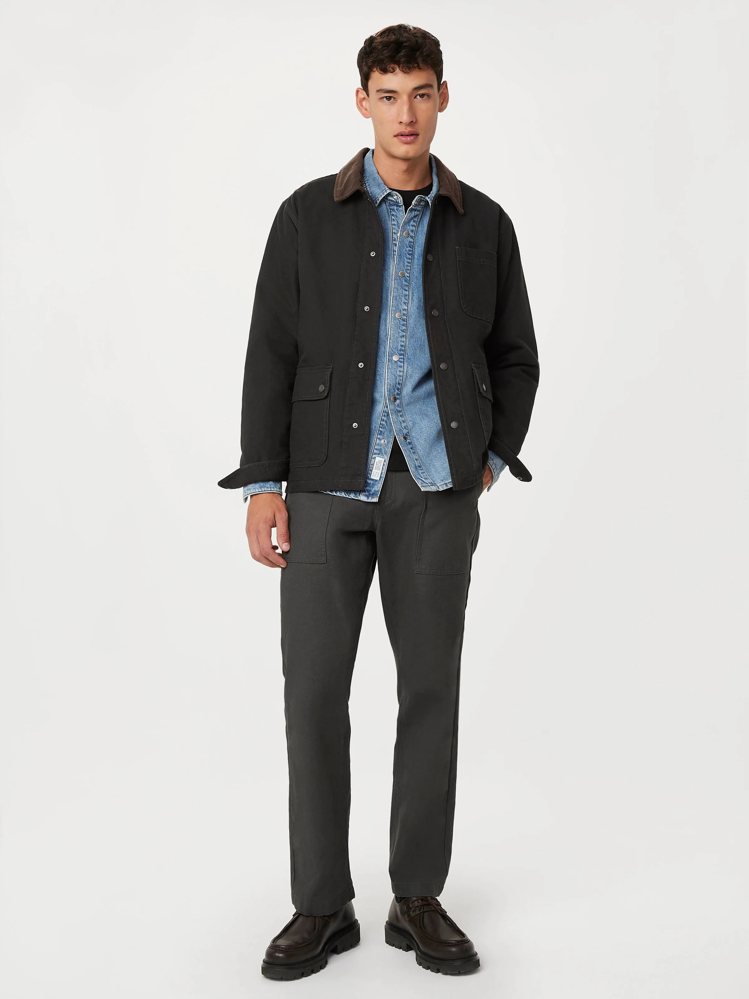 The Canvas Barn Jacket in Washed Black