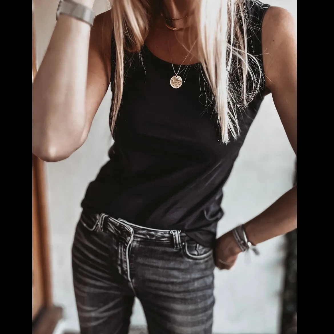 The perfect BLACK vest top! (Fab for layering over too!)