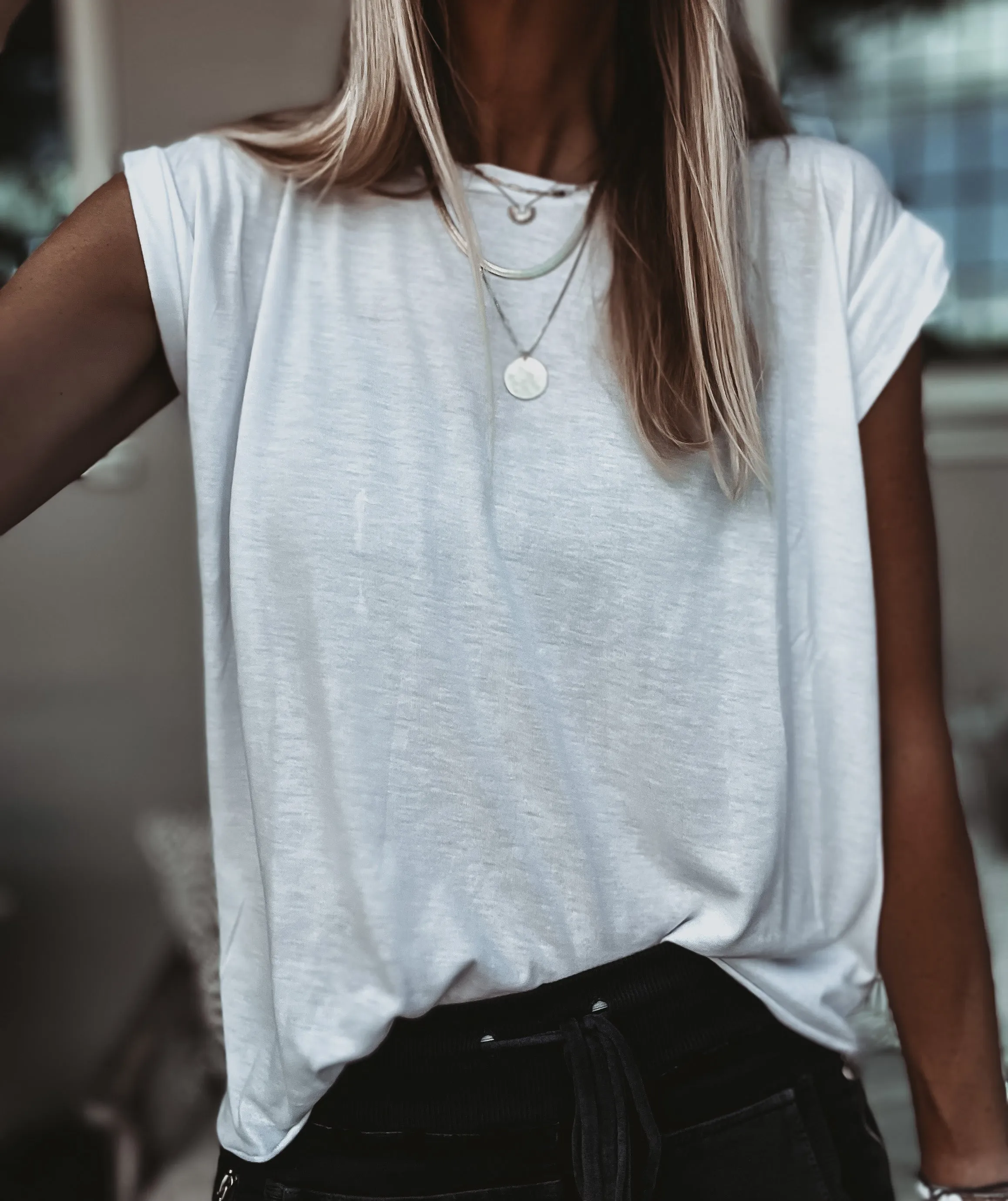 The perfect tee tank WHITE top