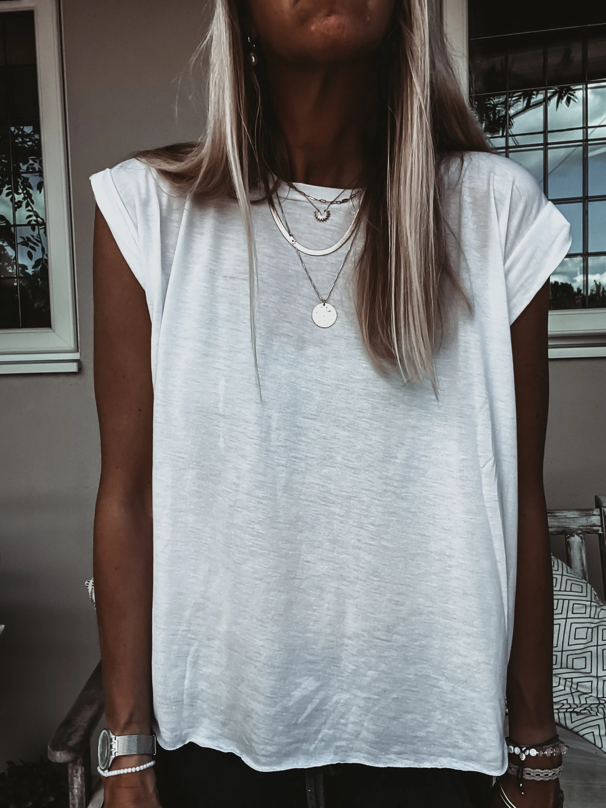 The perfect tee tank WHITE top